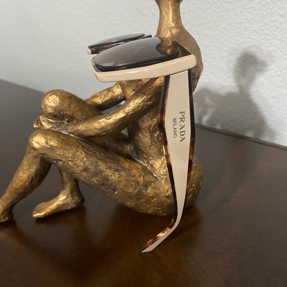 Prada Milano sunglasses with logo - Opaque Gradient Dark Brown - Picture 2 of 5